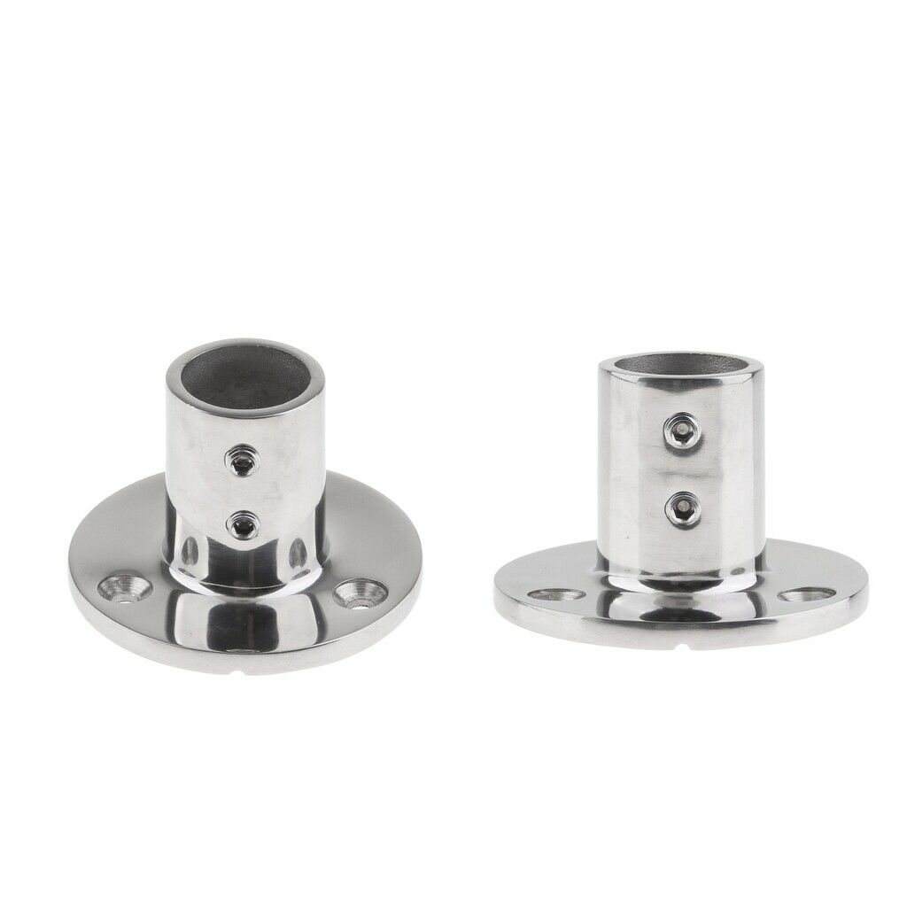 2packs Boat Rail/Stanchion Base For Tube 90Degree 316 Stainless Steel - 22mm