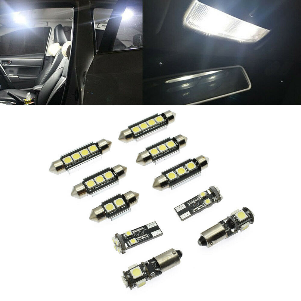 11pcs Car Front Dome Light LED Interior Light For MK4 Golf G-TI Jetta1999-2005