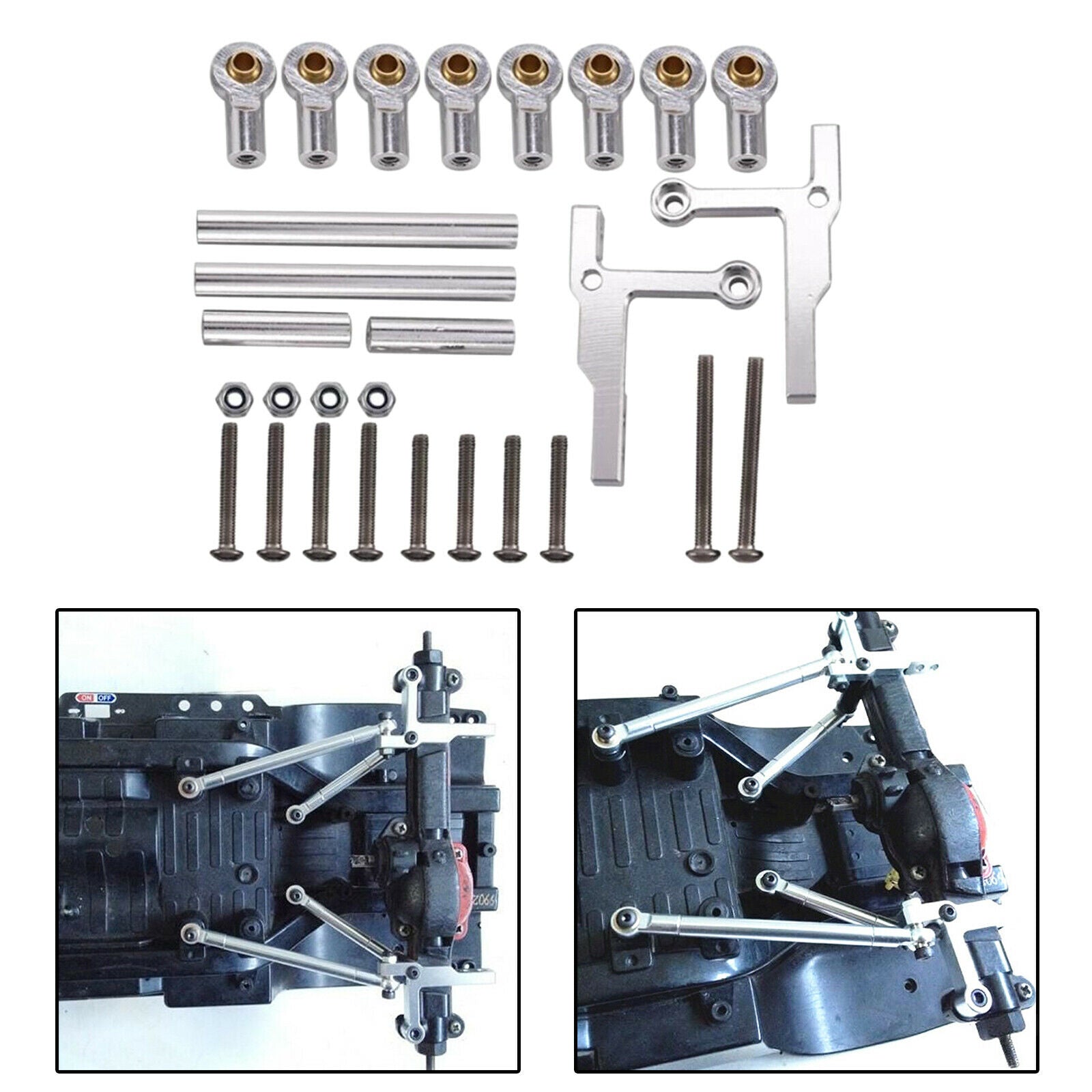1:10 Link Rod End Set Replacement Parts for Tamiya CC01 Car Buggy DIY Parts