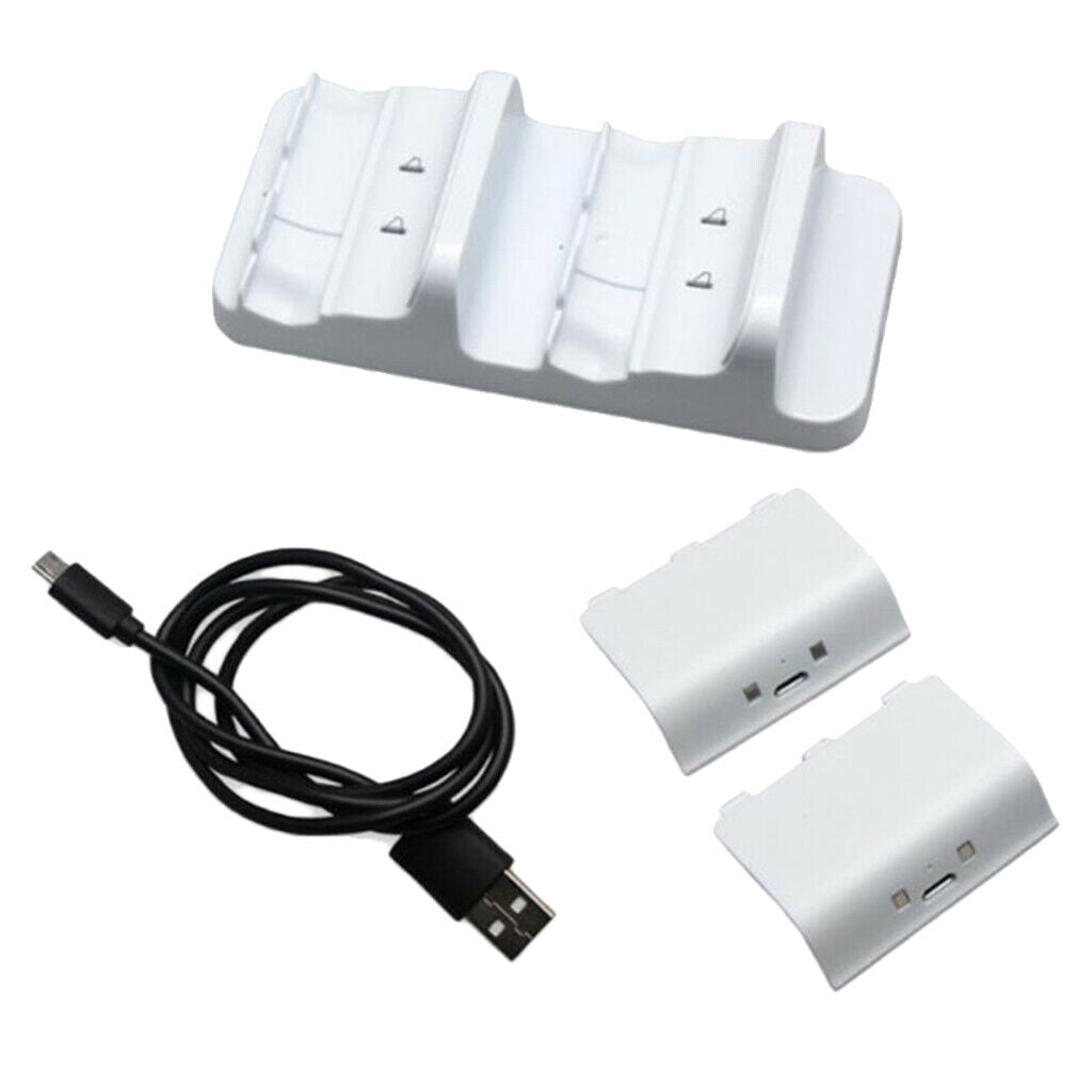 2PC Dual Charging Station USB Charging w/2 Battery Pack for   One Controllers