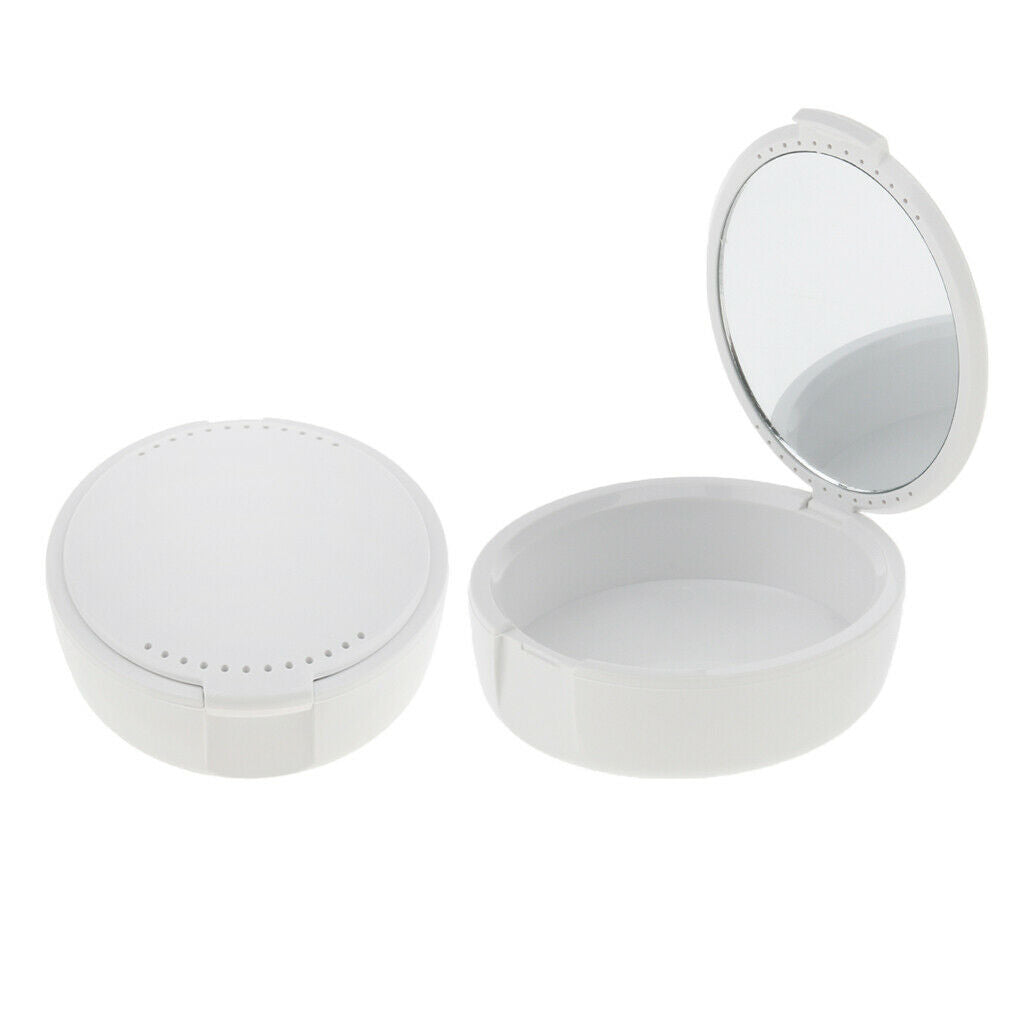 2 Pieces Denture Bath Storage Box Orthodontic Mouthguard