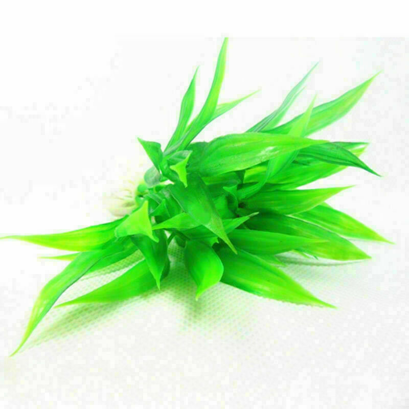Practical Fish Tank Aquarium Decor Green Plastic Water Grass Plant Ornament NEW
