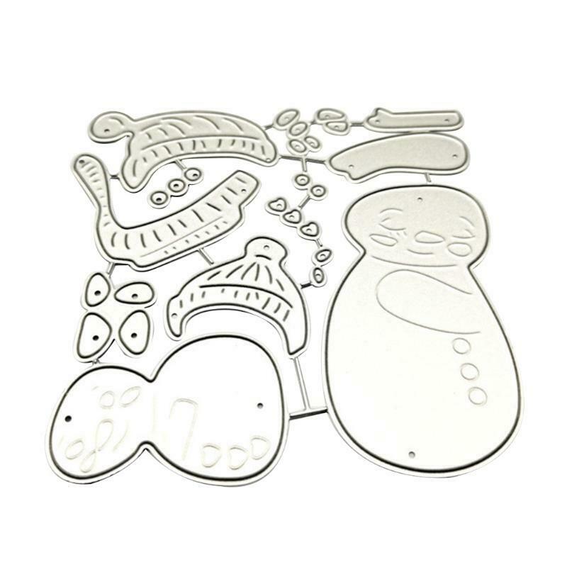 Christmas Snowman Hug Metal Cutting Dies Stencil DIY Scrapbooking Album Paper