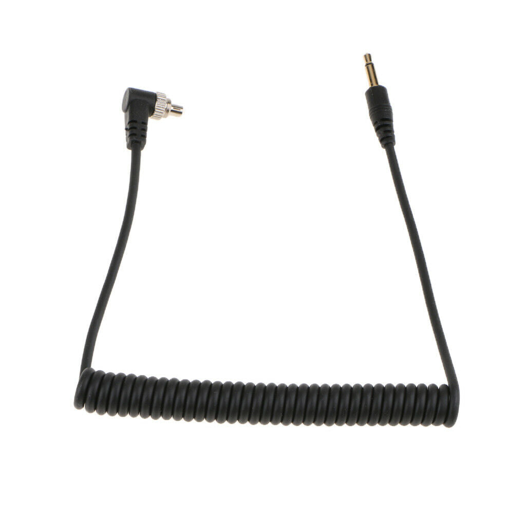 3.5mm to Male Flash PC Sync Cord Thread Lock for  SLR Camera