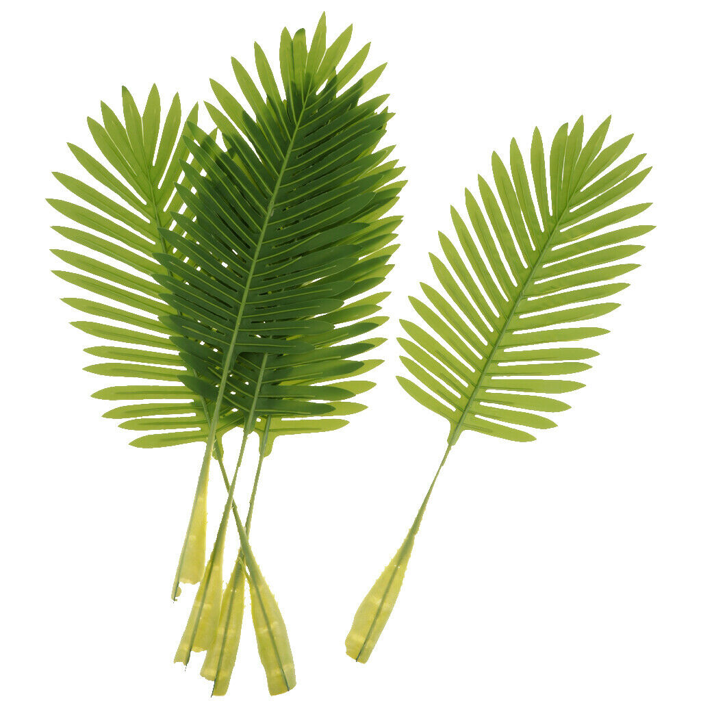 10x Large Artificial Leaf Faux Monstera Coconut Tree Leaves for Garden Home
