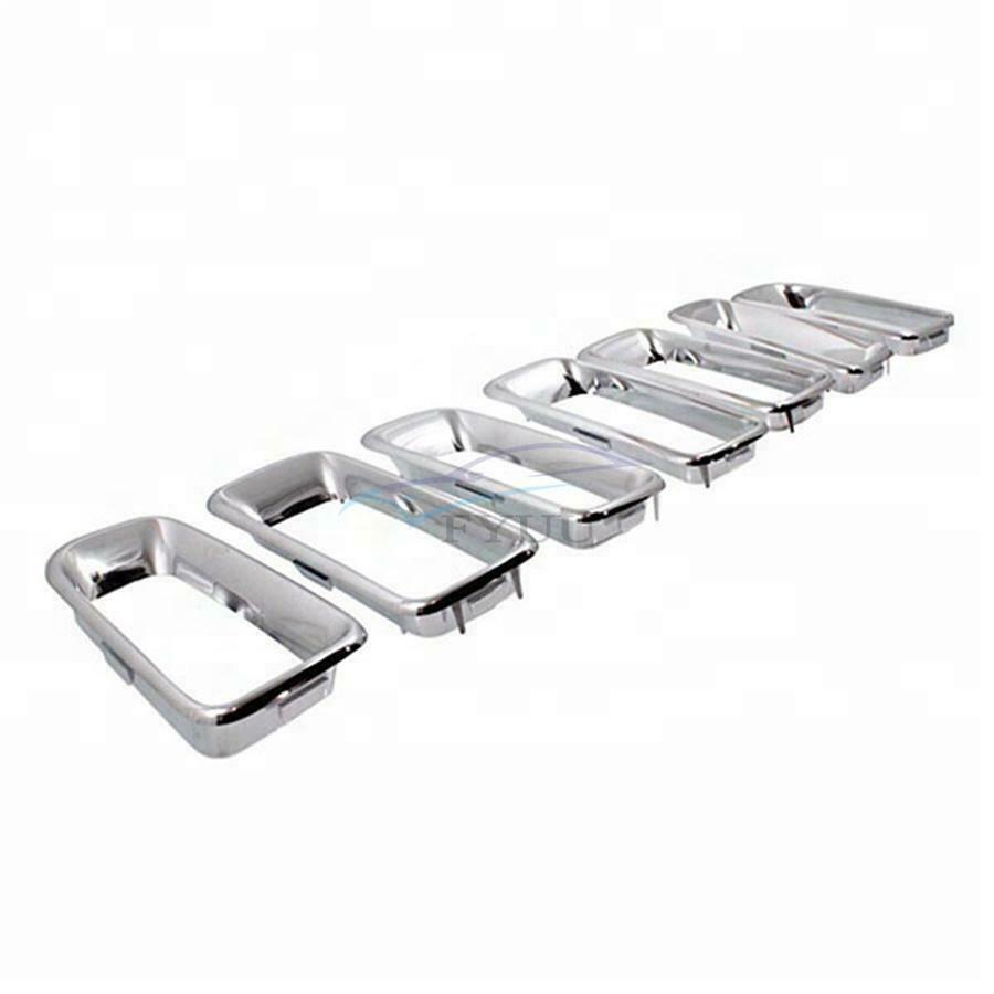 7Pieces Chrome Vehicle Front Grille Trim For Jeep Compass 2011-16 Latitude Sport