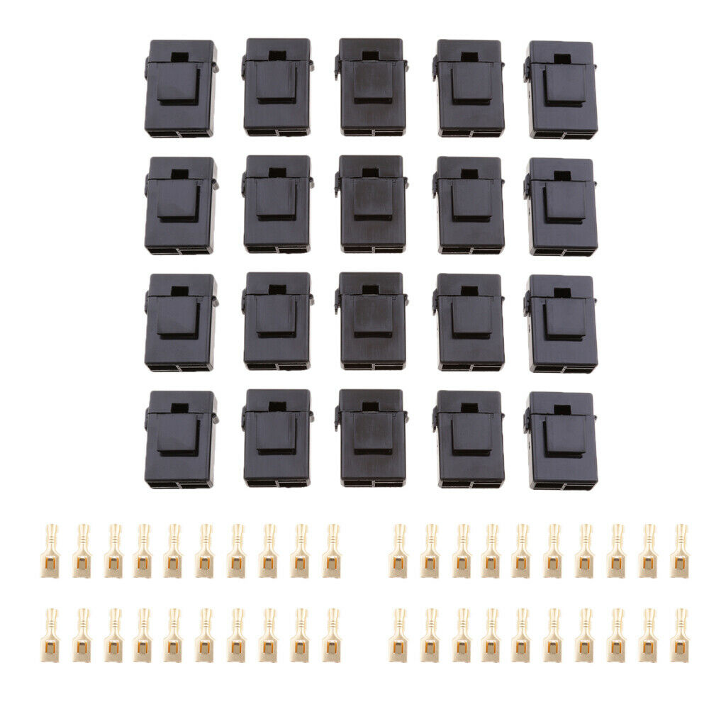 20 Pieces Auto Car Boat Truck Blade ATC Fuse Holder Seat Cover Terminals