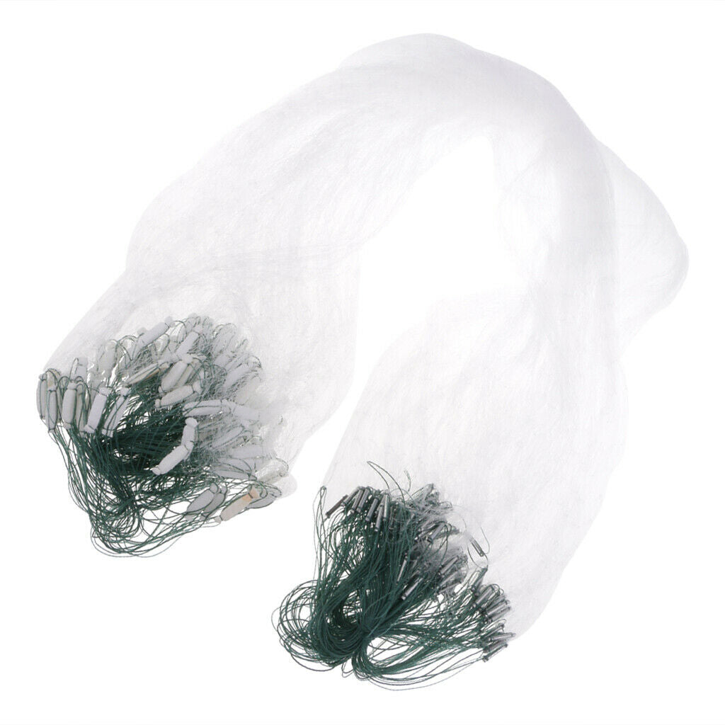 Fishing Gill Net with Floating  1x20m Sticky Polyethylene Green White Net