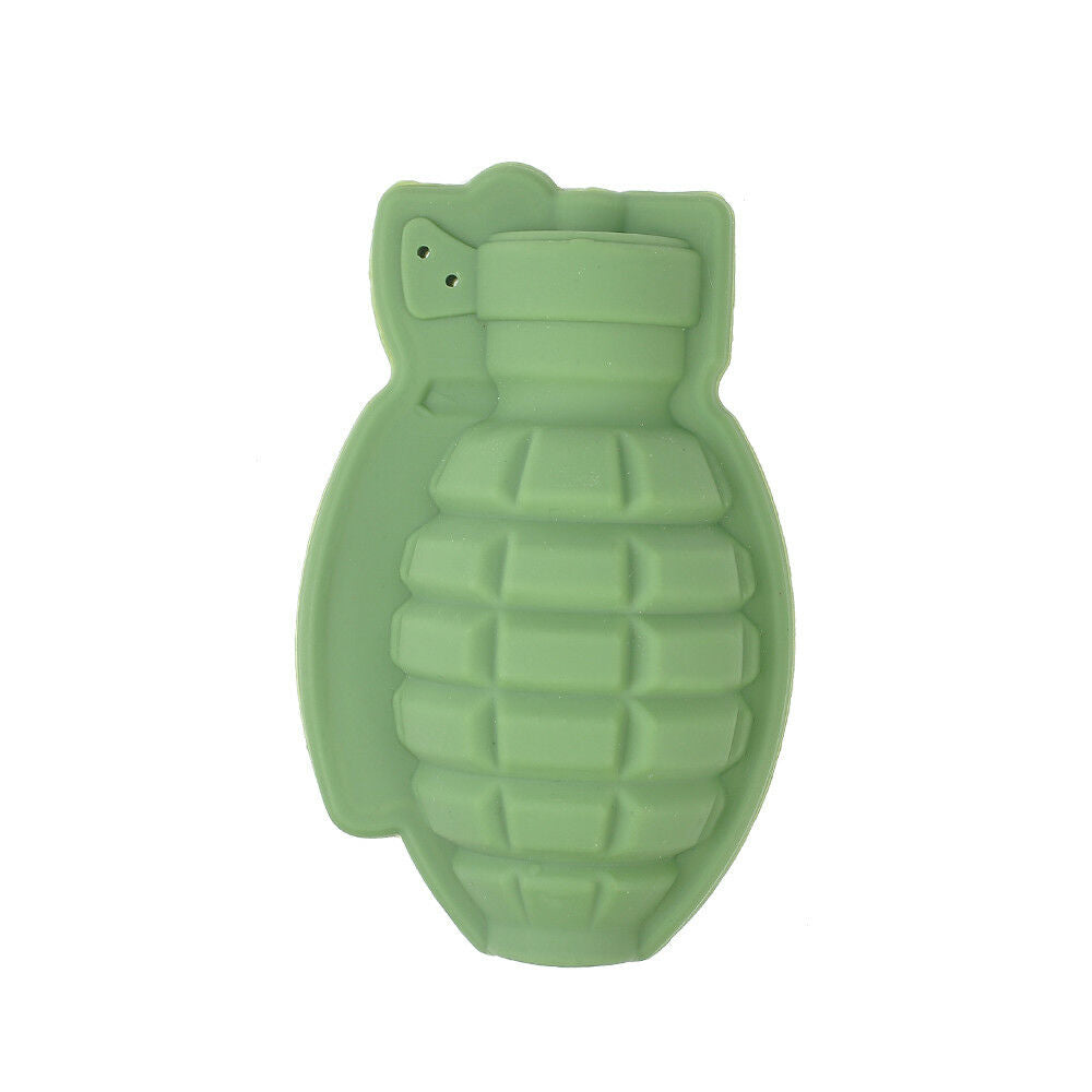 1x new Grenade Shape Silicone Ice Tray Mold Frozen Maker Ice Cube Tray Bar Mould