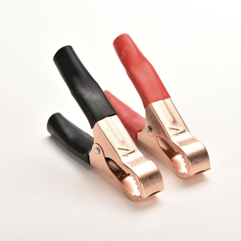2X Red&Black Car Battery Test Lead Clip Crocodile Alligator Clamps 50A .l8