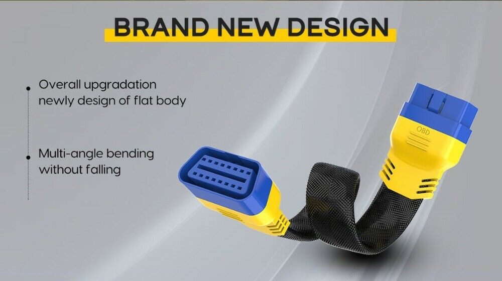 20CM OBD2 Extension Cable 16Pin Male To Female Diagnostic Connector Car Adapter
