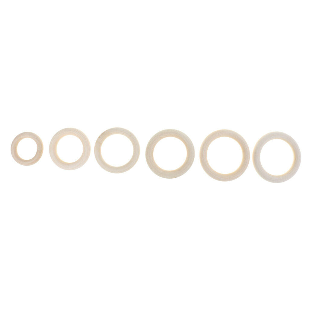 Pack of 40 DIY Teether Rings Natural Handmade Baby Shower Jewellery Crafts