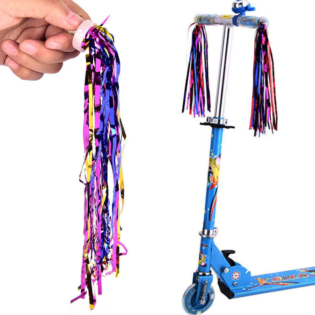 10x Bicycle Bike Cycling Tricycle Kid Girl Handlebar Colorful Streamer Ta.l8