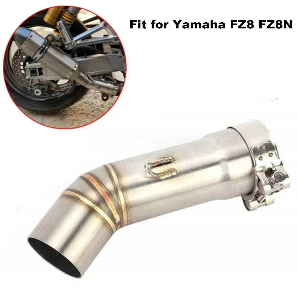 fit for FZ8 FZ8N Exhaust Motorcycle Bikes 51mm Dia Mid Link Pipe Stainless Steel