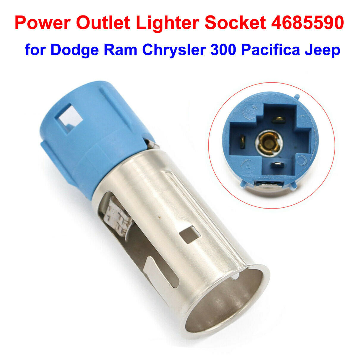 Power Outlet Lighter Socket 4685590 for Dodge Ram Chrysler 300 Pacifica Jeep 1Pc