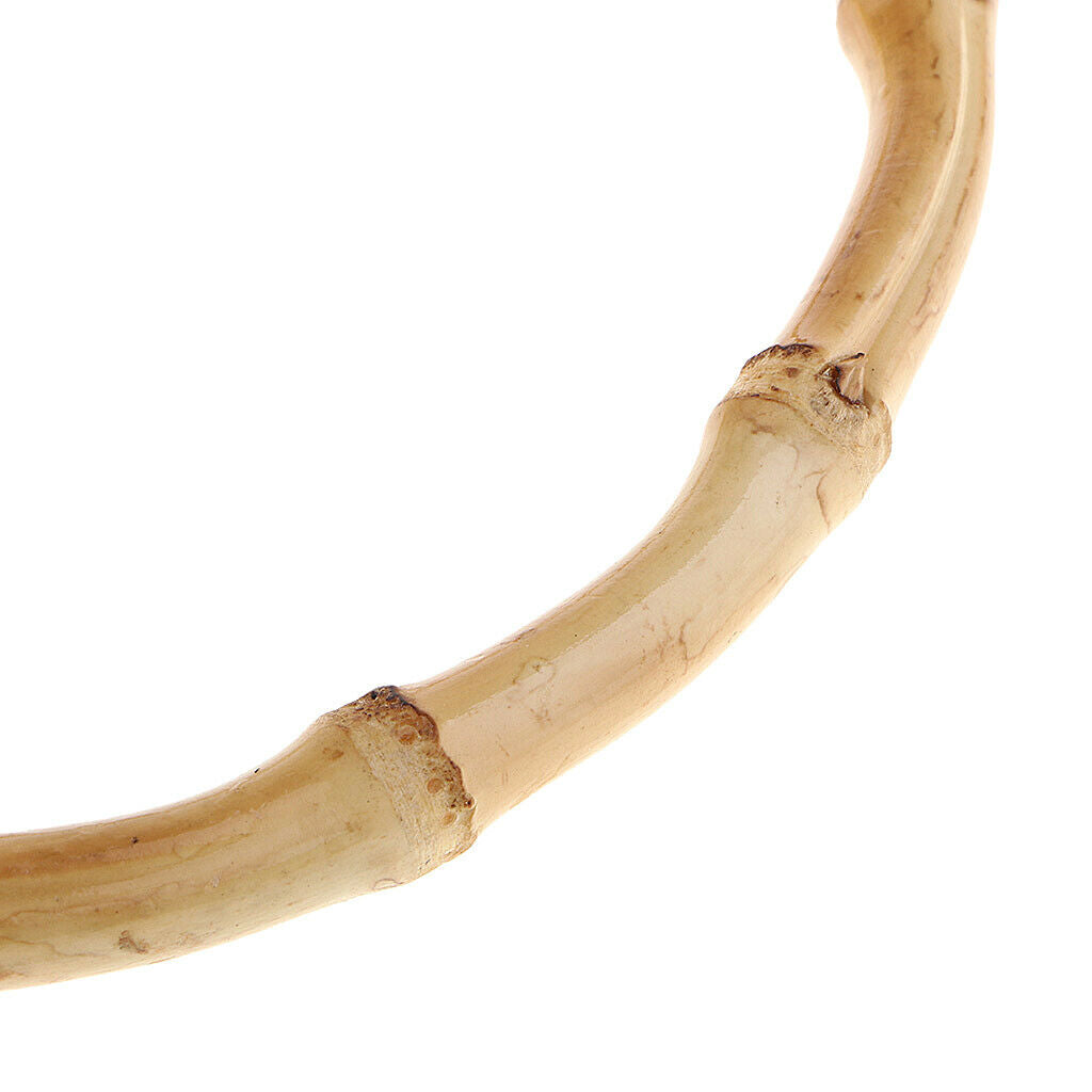 15cm Round Natural Bamboo Bag Handle for Handcrafted Handbag DIY