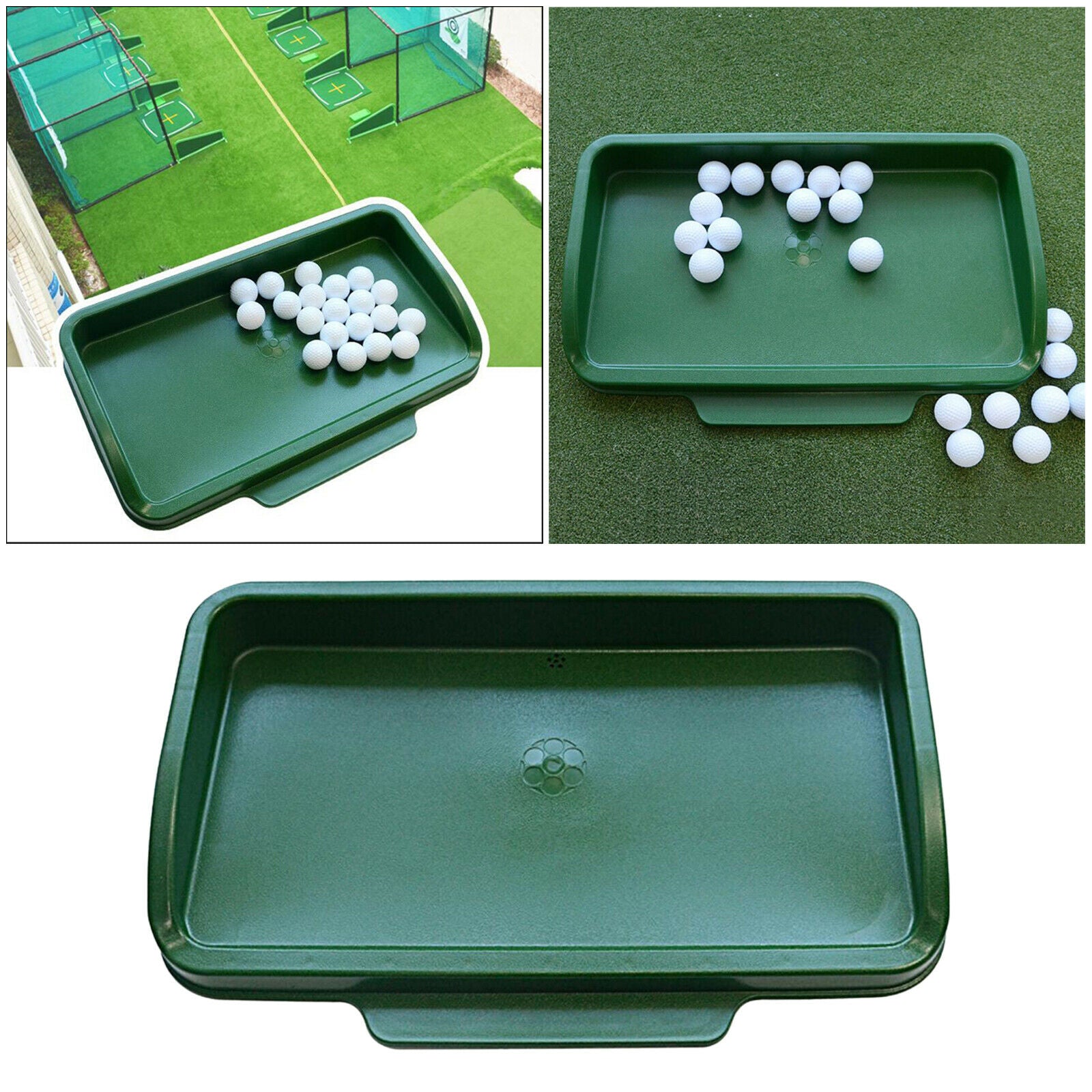 Driving Range Golf Balls Tray Container for Golfer Hitting Mat Home Practice