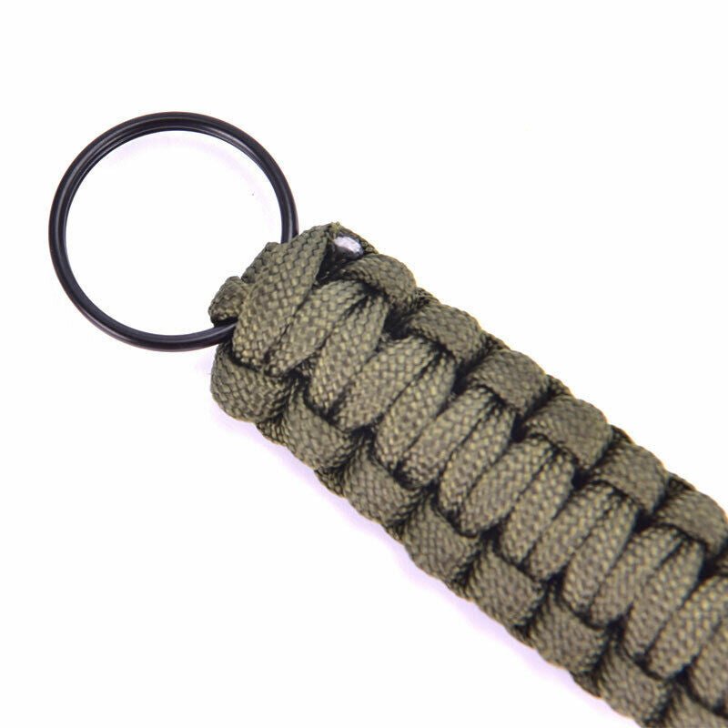 Outdoor Keychain Ring Camping Carabiner Paracord Cord Rope Camping Open.l8