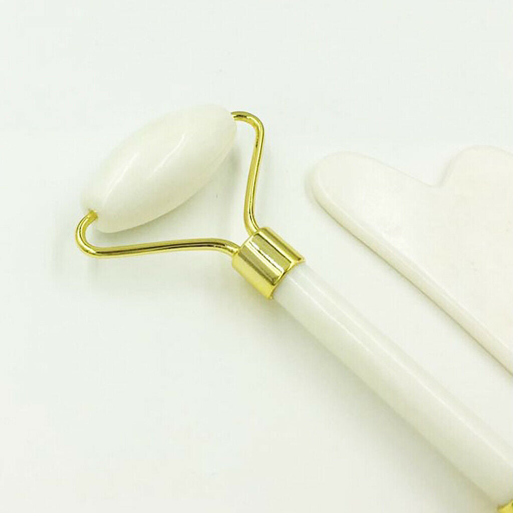 Face Lifting Jade Stone Roller Massager Guasha Tool Kit for Face Eye Neck