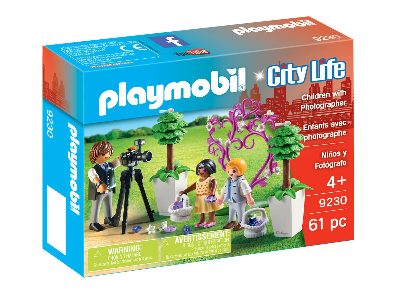 9230 Playmobil Flower Children and Photographer City Life Suitable for ages 4 ye