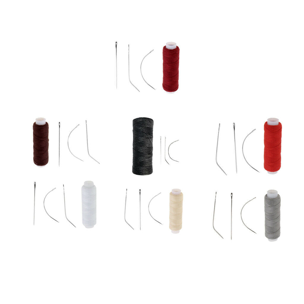 7pcs Cotton Hair Track Weft Weaving Sew Decor Thread for Hair Extension