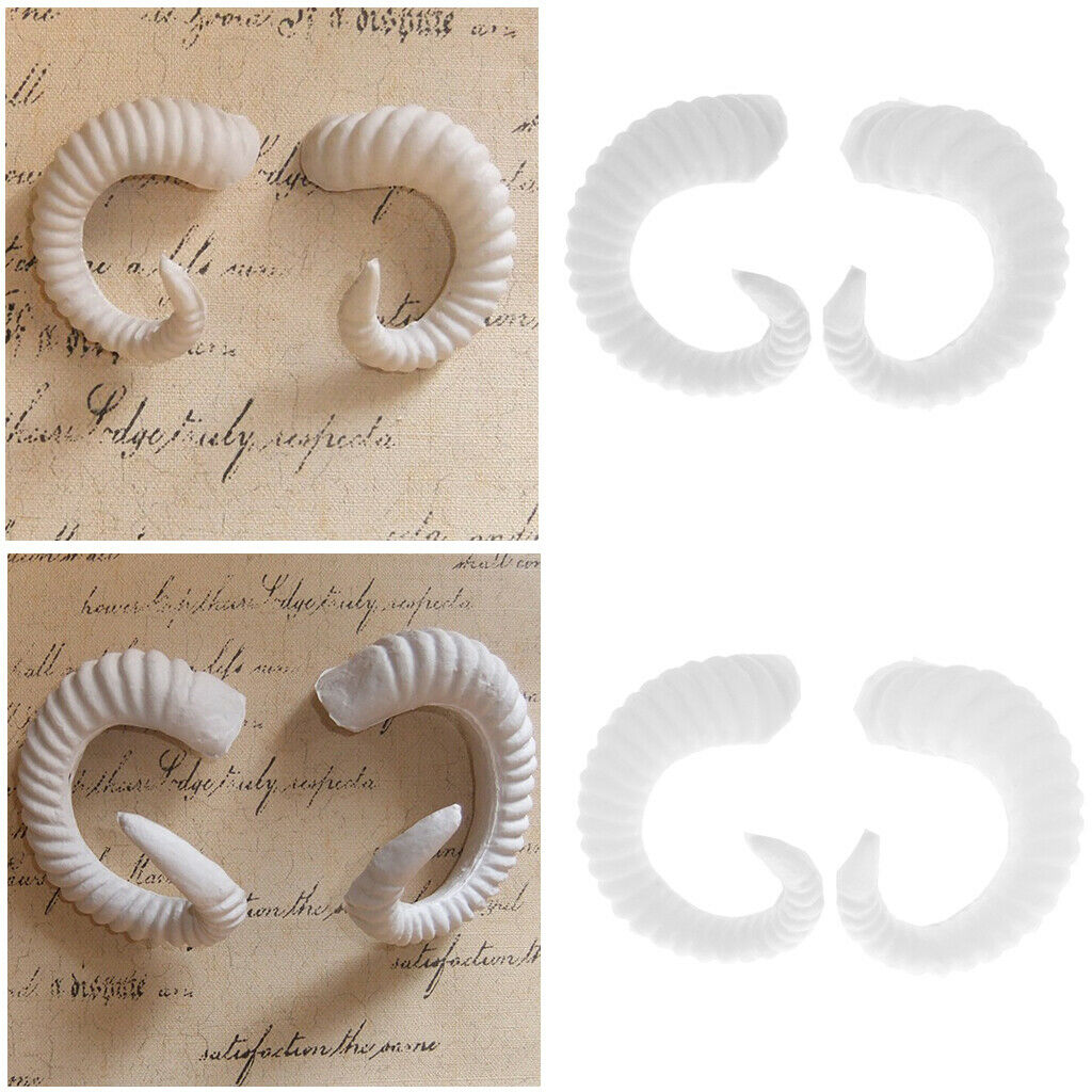 Pack of 2 handmade white sheep horns Christmas headband