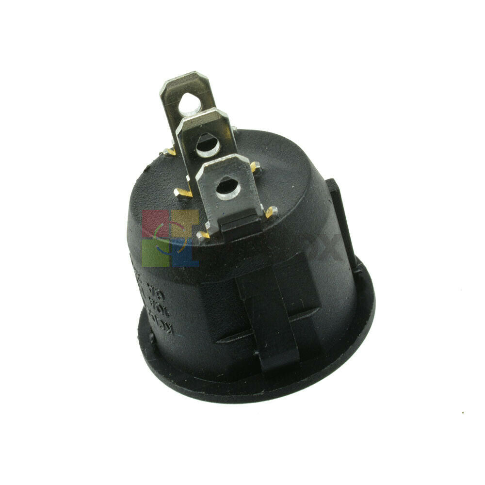 20Pcs Mini Black Round 3-Pin SPDT ON-OFF Rocker Switch Snap-in 6A 250V/10A 125V