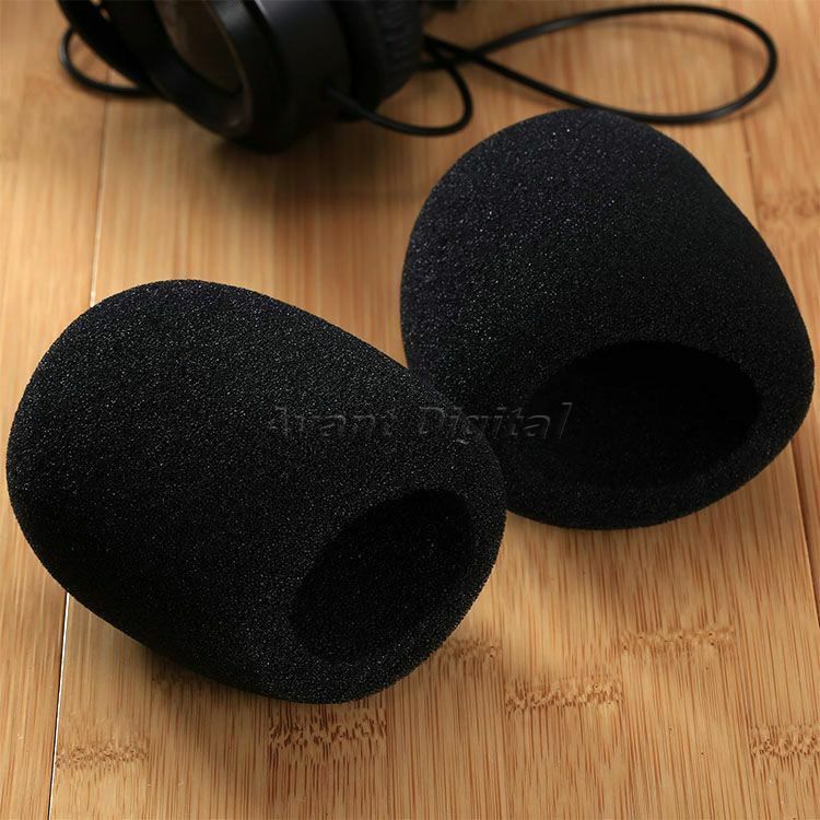 10pcs Thick Black Handheld Stage Microphone Windscreen Foam Mic Cover Karaoke DJ