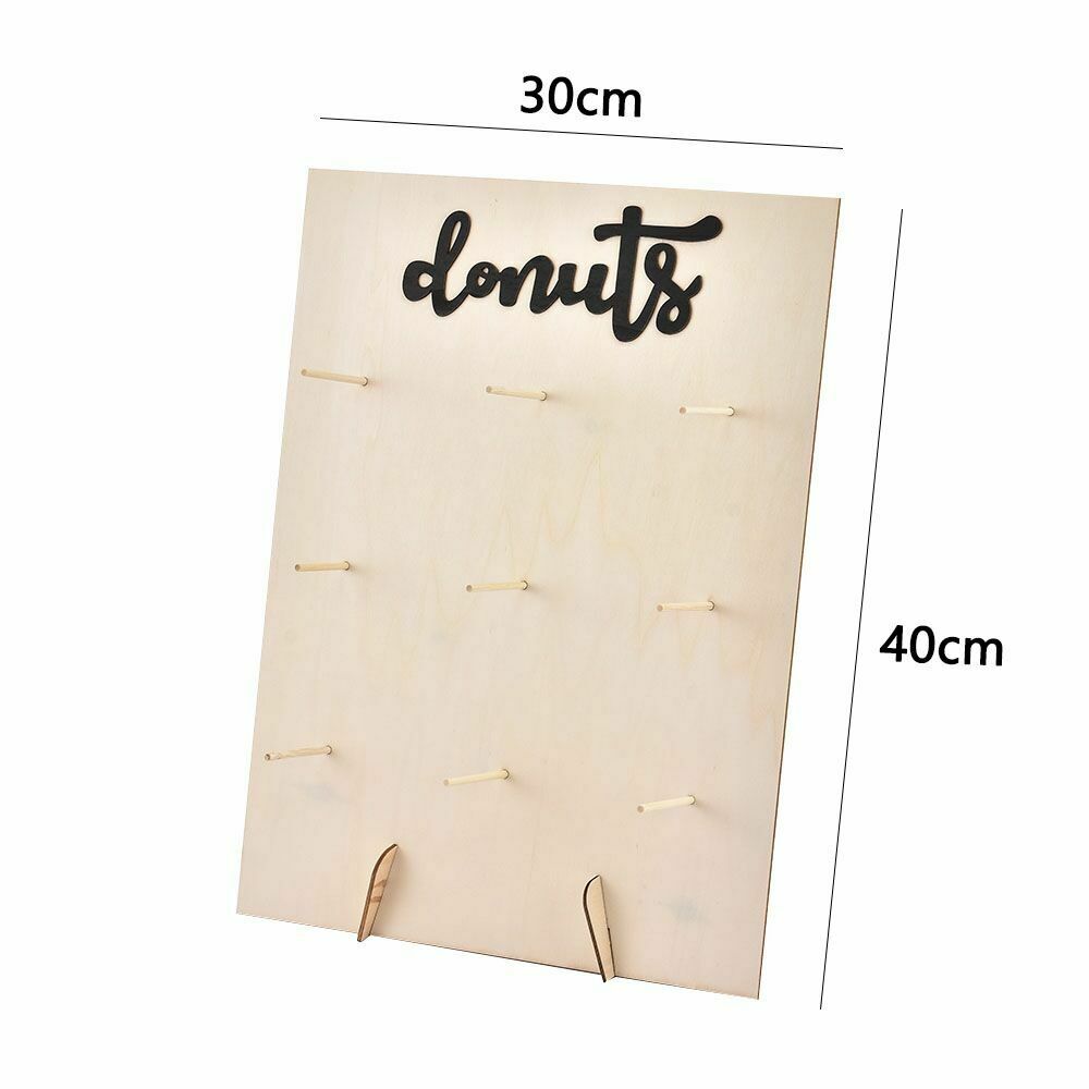 Donut Wall Stand Wooden Sweet Doughnut Holds Party Wedding DIY Storage Rack