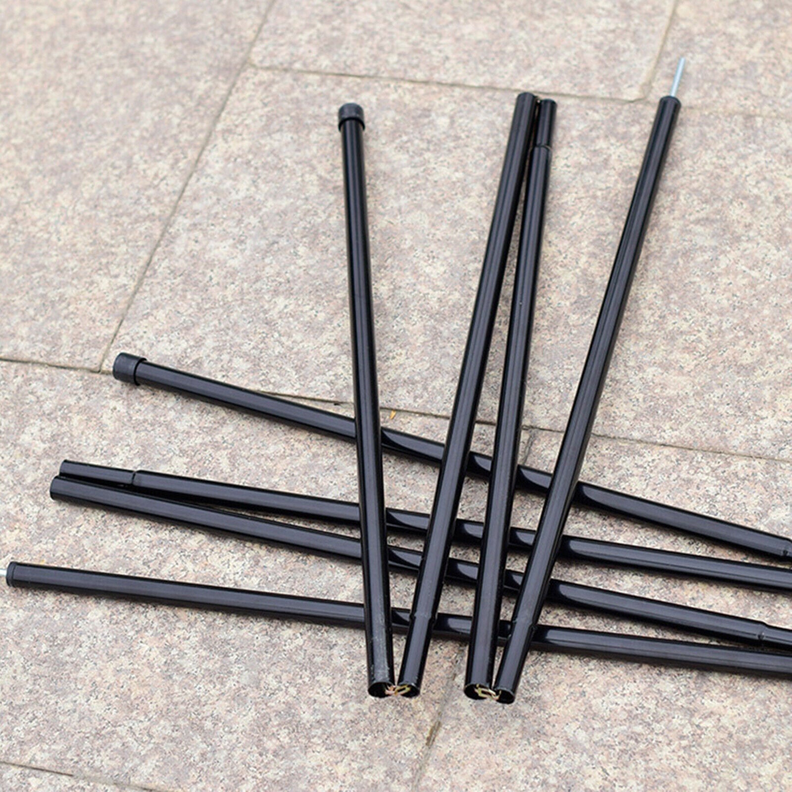 2Pieces Iron Pipe Tarp Support Poles Tent Rod Portable with Storage Bag