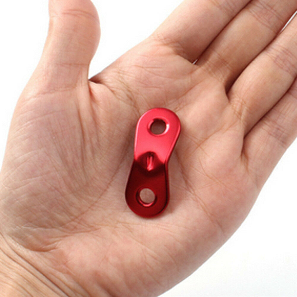 10Pcs Red Alloy Tent Awning Cord Rope Fastener Guy Line Bent Runner Tensioner