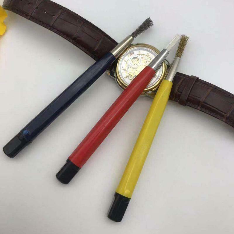 3pcs/set Fiberglass Brass Steel Scratch Brush Pen Polish Watch Rust Dirt Remover