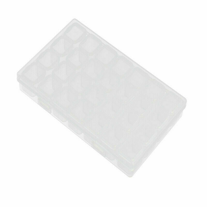 28 Slots Transparent Diamond Painting Embroidery Storage Box Accessory DIY Art