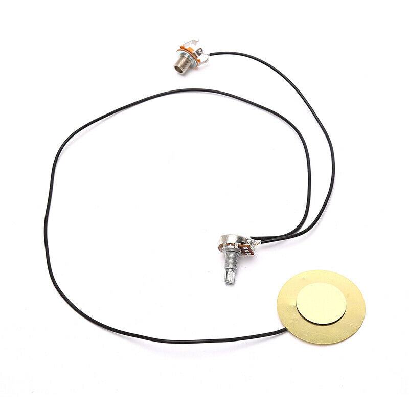 1Pcs 50MM Guitar Pickup Piezo Transducer Prewired Amplifier 6.35MM Output.l8