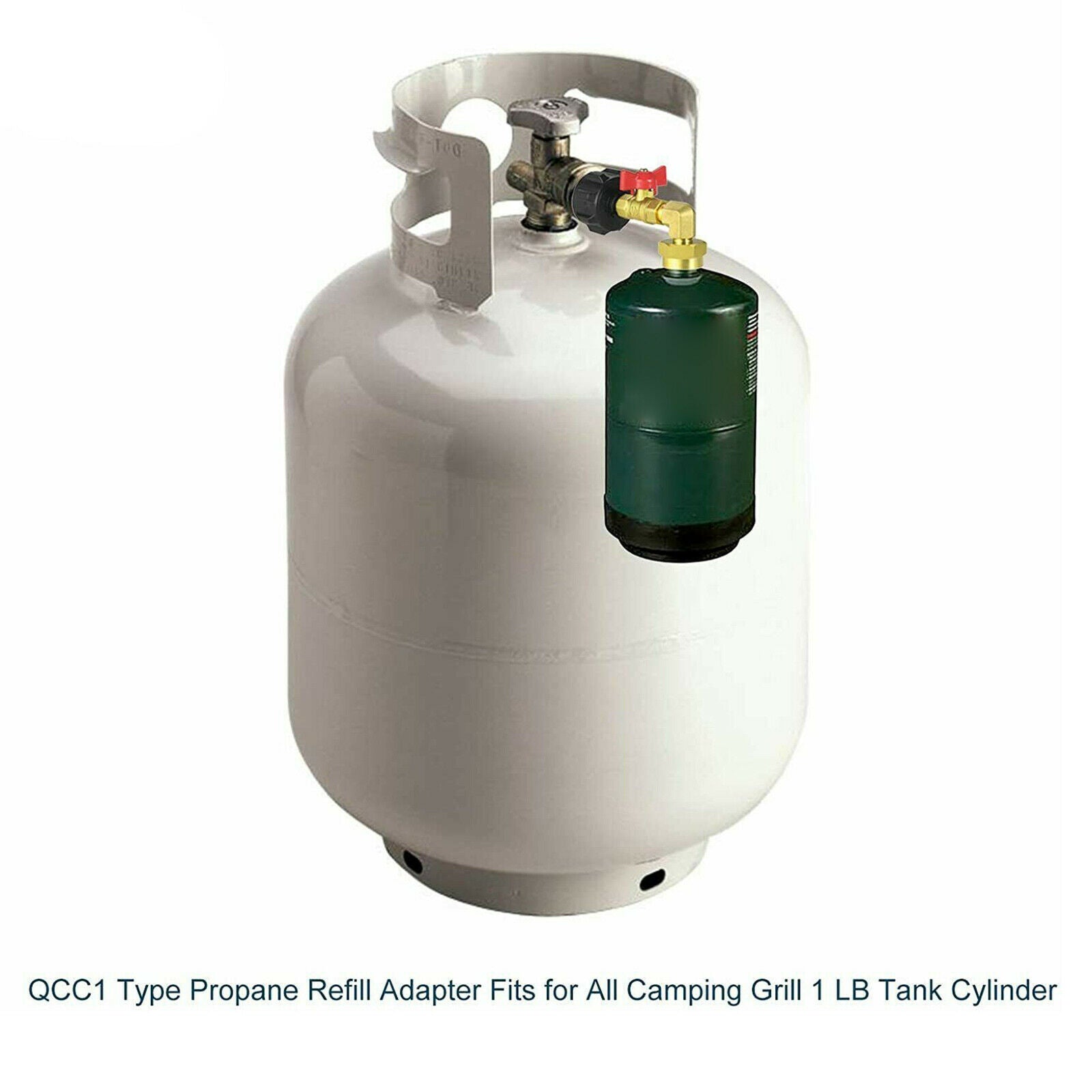 90 Degree QCC1 Type Propane Refill Adapter Coupler Fits for Camping Grill