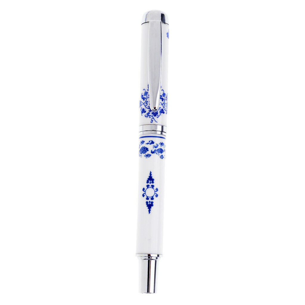 Classic Blue and White Porcelains Fountain Pen Students Stationery Ink Pens