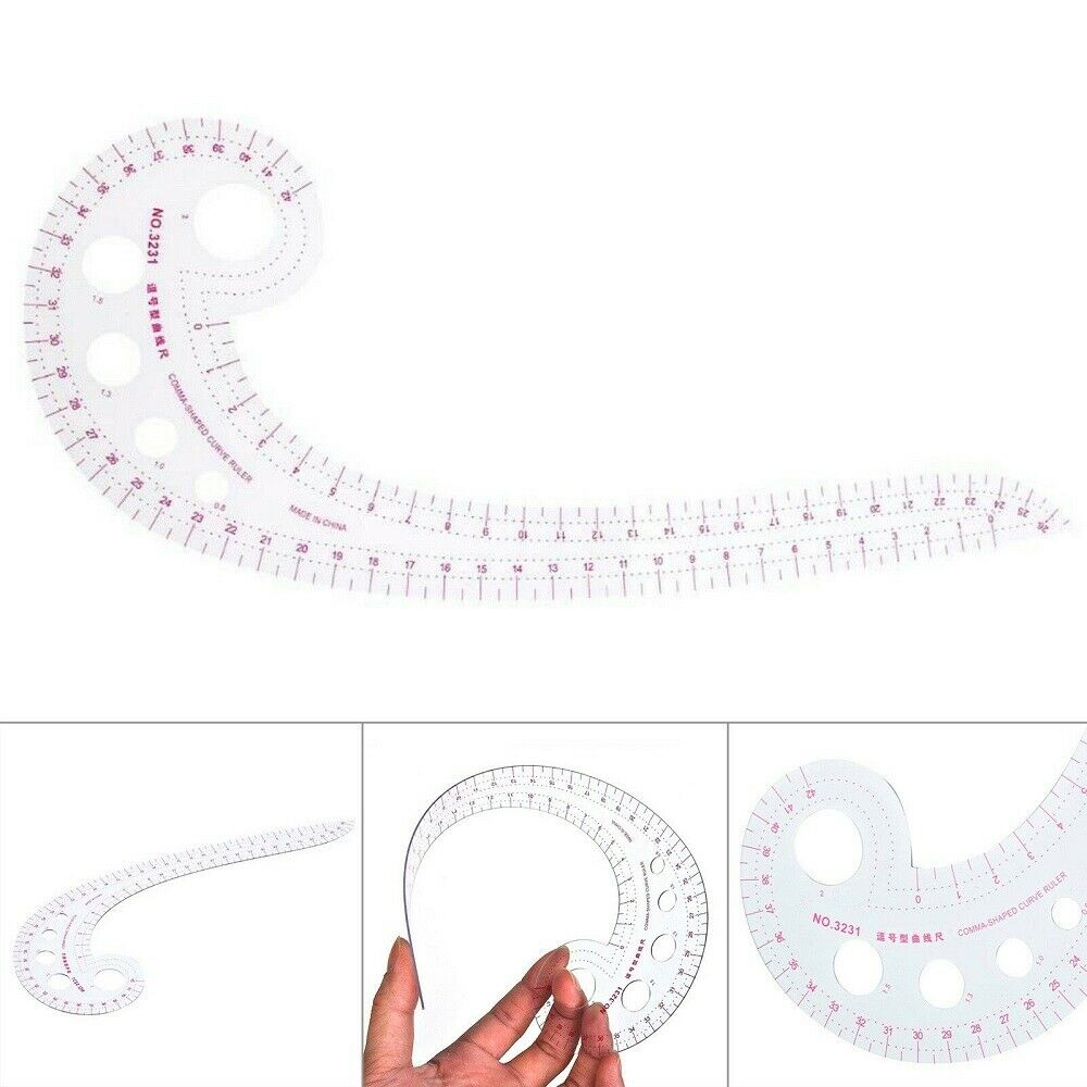 Sewing Tool Soft Plastic Comma Curve Ruler Styling Design Ruler French Curve