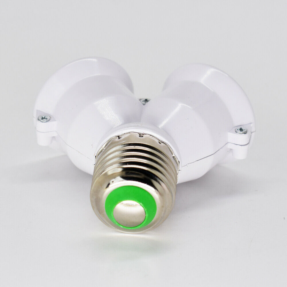 1pc LED Light Lamp Bulb Socket 1 E27 Male to 2 E27 Female Y Type Spliter Adapter