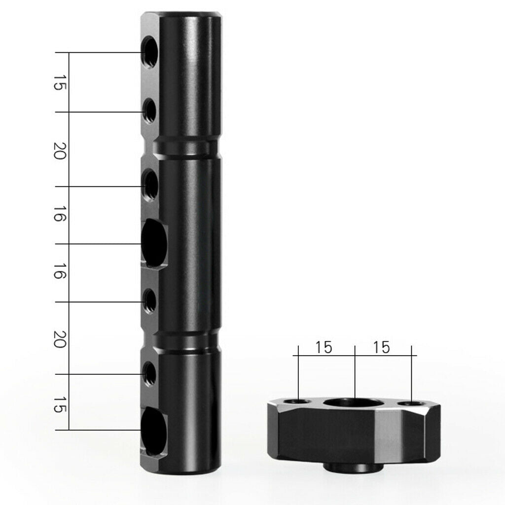 8mm Universal Motorcycle Scooter Multi-function Extended Crossbar Black