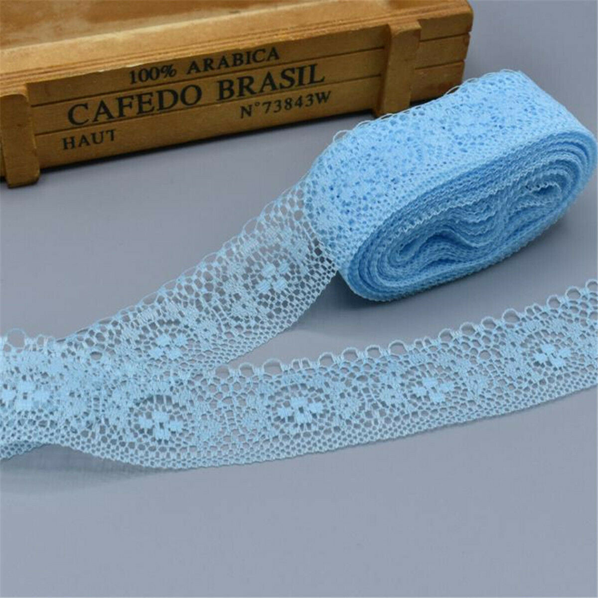 4 Rolls 40 Yards Lace Ribbon 40MM Lace Trim DIY Embroidered For Sewing Decor