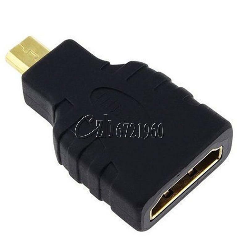 2PCS HDMI Type A Female to Micro HDMI Type D Male Adapter Converter Connector