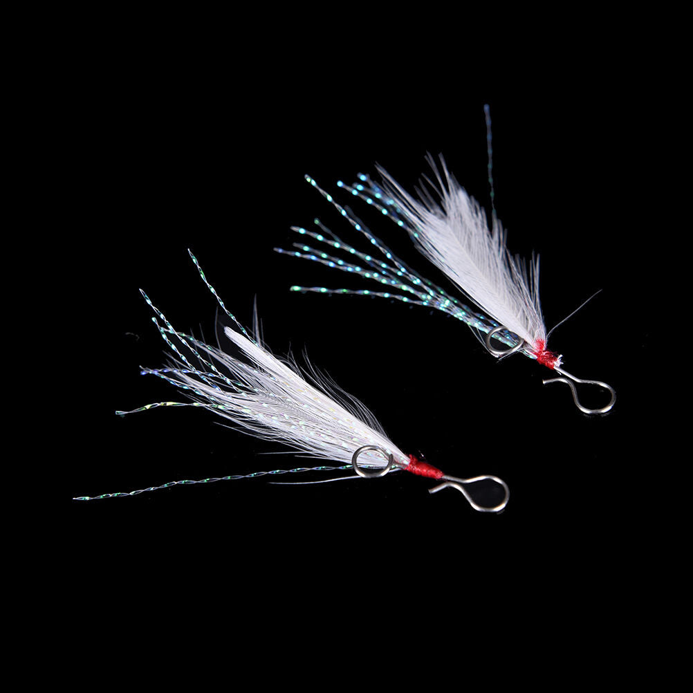 10pcs 49mm blade Lure pendant bloodstreams feather fishing lure tackle sin.l8