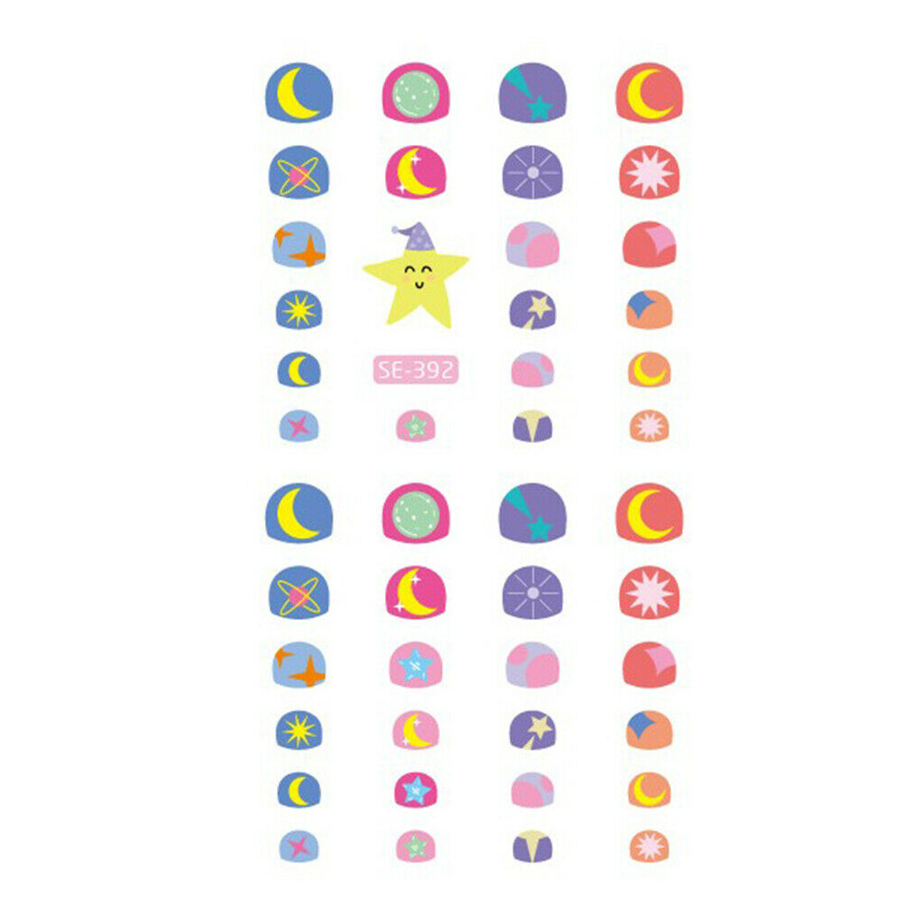 10x Moon Nail Art Stickers Boys Girls Adults Tips Decals for Phone Clothes