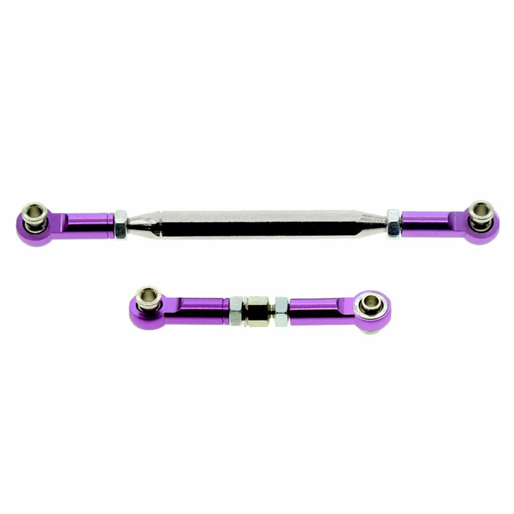 Metal Steering Rod Tie Links for MN D90 99S 4WD Vehicle Crawler DIY Parts Purple