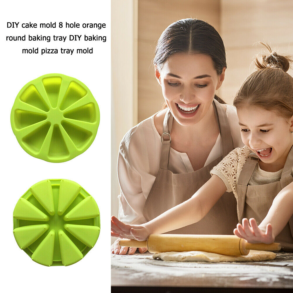 Silicone Cake Mold Non-sticky Triangle Bakeware Home DIY Baking Pizza Tray @