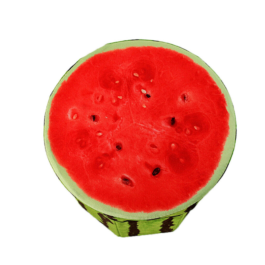 Cartoon Fruits Foldable Collapsible Storage Stool  Footrest Stool Watermelon