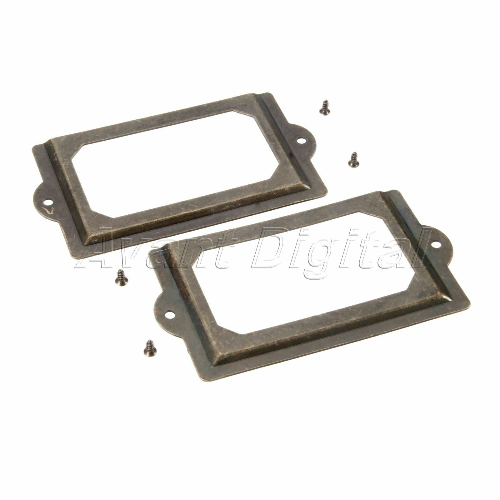 Furniture Hardware Cabinet Drawer Box Label Pull File Frame Name Card Holder 2X