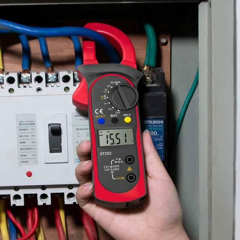 ST202 Digital Clamp Meter Multimeter Resistance Ohm Transistor LCR w Temperature