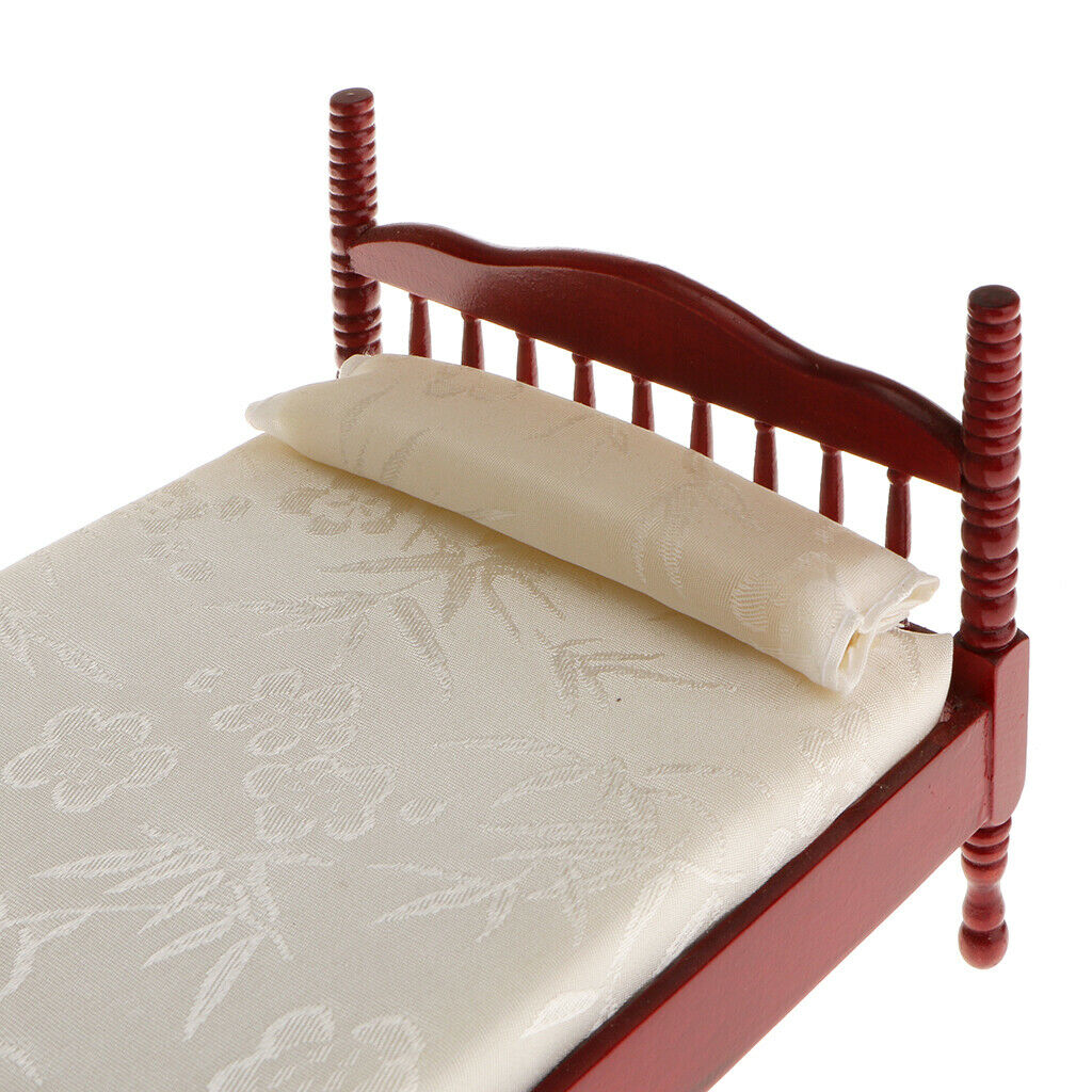 Pack of 3 1:12 Scale Miniatures Bedroom Furniture Double Bed Dresser Closet