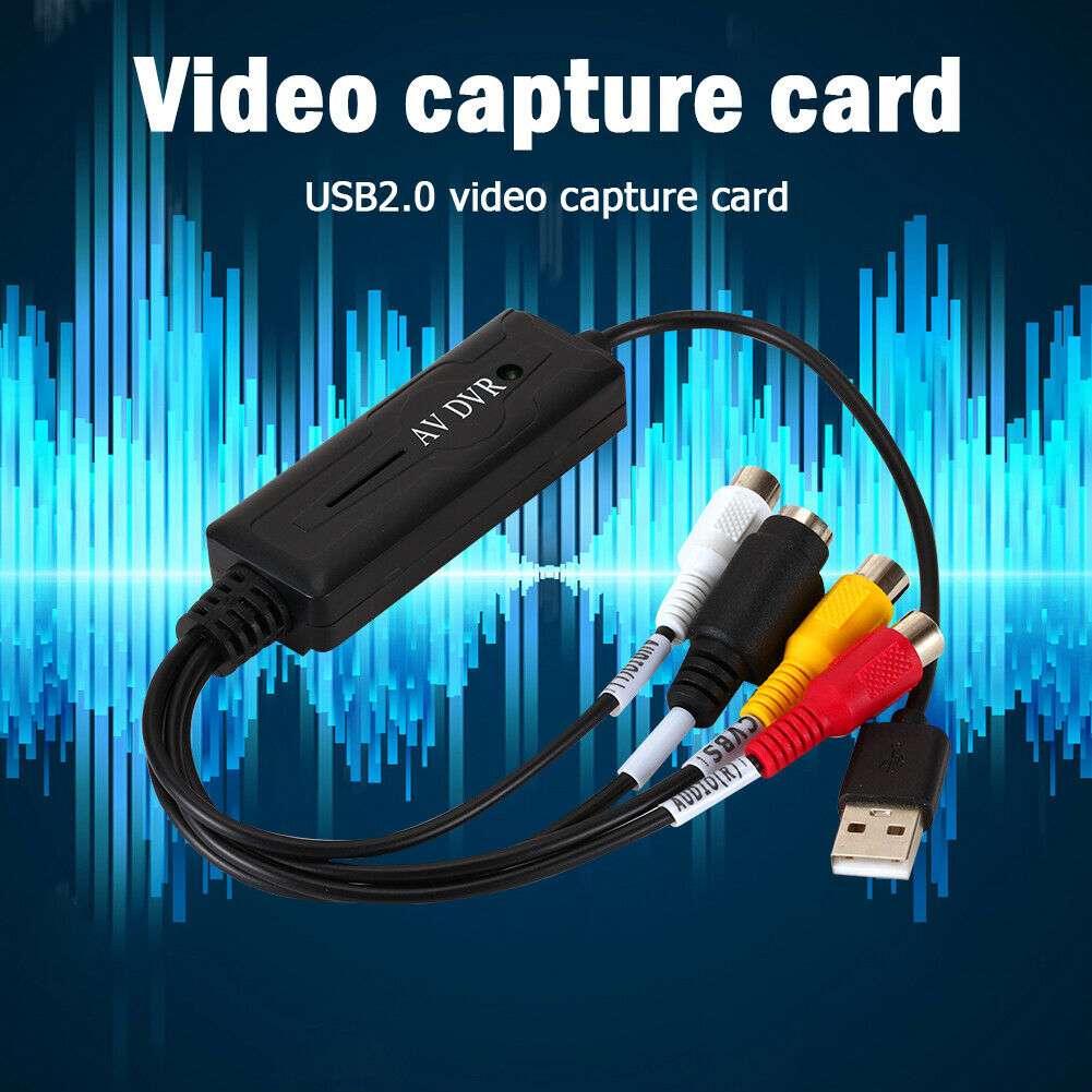 USB 2.0 Video Capture Card AV S RCA Converter Adapter for DV/Hi8/VHS TV DVD